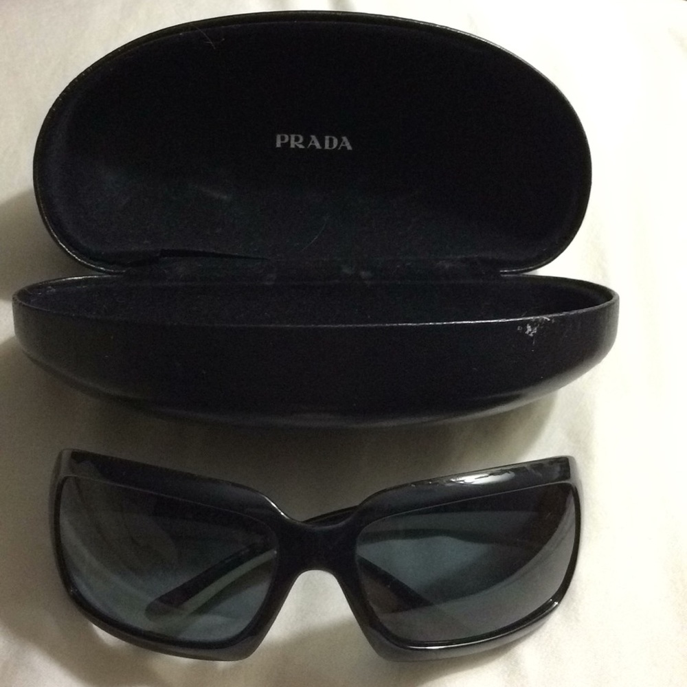 Prada Black And White Sunglasses